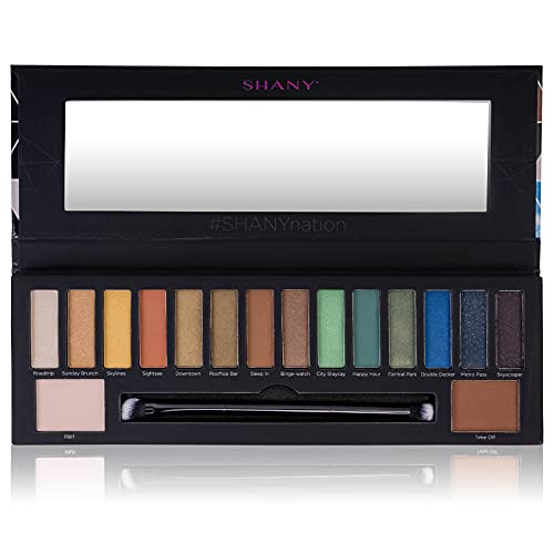 Shany City Staycay 16-Color Eyeshadow Palette - 16 Highly-Pigmented And Long-Lasting Eye Makeup Shades With Dual-Sided Brush And Built-In Mirror #TOP4