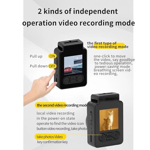 Caméscope portable 2K avec écran 3,8 cm et objectif rotatif à 180° - 6