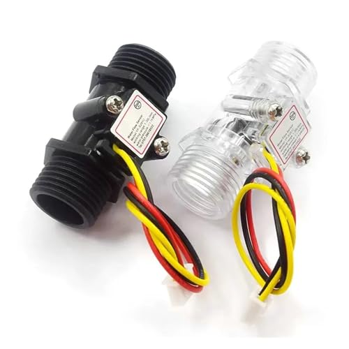1 個水流センサースイッチ G1/2 "流体流量計水制御透明エンクロージャ DC 5-15V 給湯器用 明確な読み取り(Clear color)
