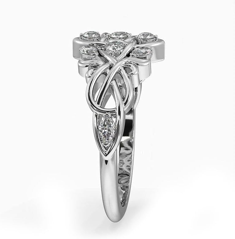 saavyco_jewels 1.50 Ct Round Cut Diamond Pretty Ring For Women's 925 Sterling Silver Engagement Wedding Ring 14k White Gold Finish