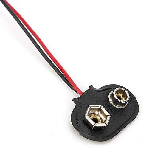 Image of 20Pcs Battery Snap Connector to Clip Cable Wire Probe 9V 15cm Length with Dual Clips