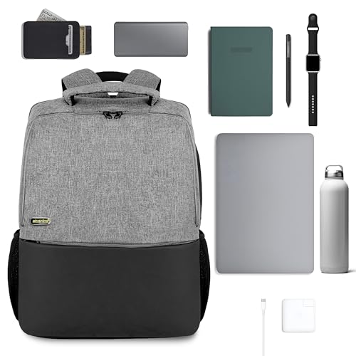Image of Storite Casual Backpack For Men,2 Main Compartments Front Zipper Pocket & Bottle Holder With Padded Shoulder Strap