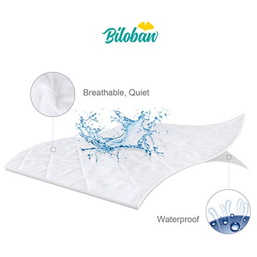 Image of Zippered Crib Mattress Protector Waterproof, 6-Sided Encasement, 2 Pack