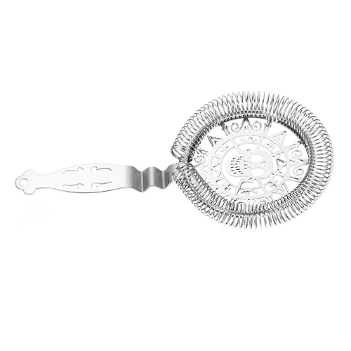 SOLUSTRE Bar Bartenders Strainer Bar Mixologists Strainer Stainless Steel Ice Filter for Wine