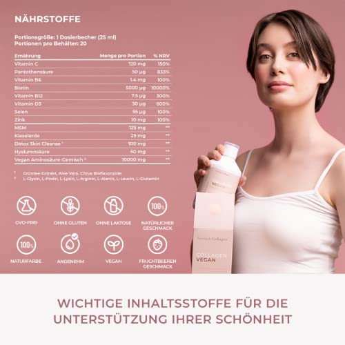 Flüssiges Kollagen Swedish Collagen 500 ml Vegan mit Hyaluronsäure