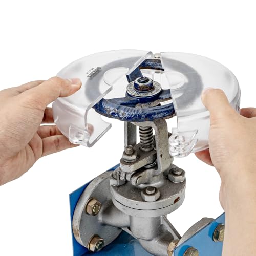 BOZZYS Gate Valve Lockout Device for 2-1/2 to 5 in Handles | OSHA Safety Lockout for Industrial Valves, Water Spigot & Propane Tank | Transparent Loto Locks with Warning Tag