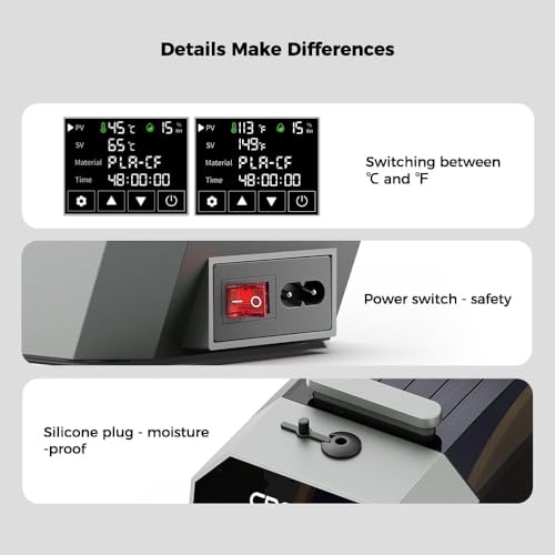 Secador de Filamentos Creality Space PI para Impresión 3D - Ventilador Integrado y Calefacción 360° - PLA, ABS, TPU, PETG (1.75/2.85 mm) - Fernando Cortés