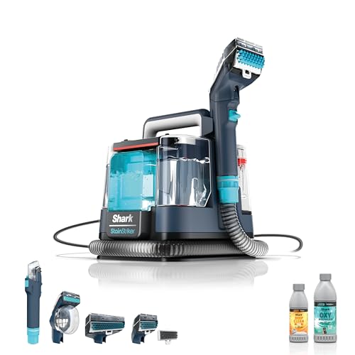 Shark StainStriker Portable Carpet and Upholstery Cleaner - Spot, Stain, & Odor Eliminator - Carpet, Area Rug, Couch, Upholstery and More, Navy, PX204