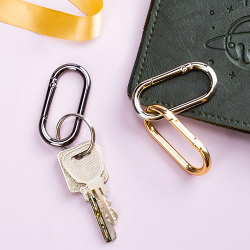 Image of Oval Spring Ring Clips, Metal Keyring Purse Clip