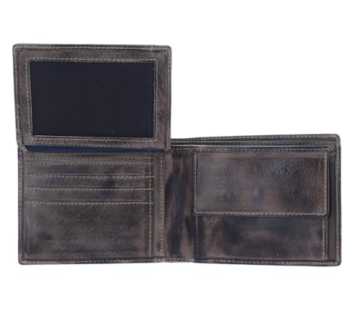 Chiemsee portefeuille homme cuir véritable noir petit format compact avec porte-monnaie