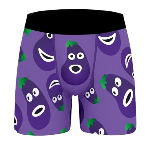 Ropa interior para mujer 2026 con estampado integral, ropa cómoda de uso diario, suave, con bragas sin costuras, bragas de cintura alta 2026 para mujer, Color morado oscuro., XL