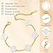 URSUNDAOP Gold Bracelets for Women‌,Four Leaf Clover Bracelet‌,Fashion Jewelry for Women,Gifts for Women,Lucky Bracelet for women,Double-sided Same Color,18K Gold-plated Titanium Steel (White/Black//Red)