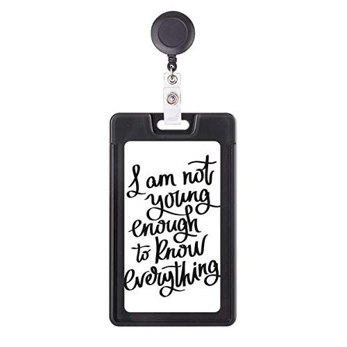 Funda retráctil para tarjetas con cita motivadora en inglés, accesorio duradero para enfermeros