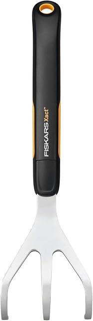 Fiskars Xact Cultivator, Length: 32.3 cm, Width: 9.2 cm, Black/Orange, Stainless Steel/Plastic, Xact, 1027047