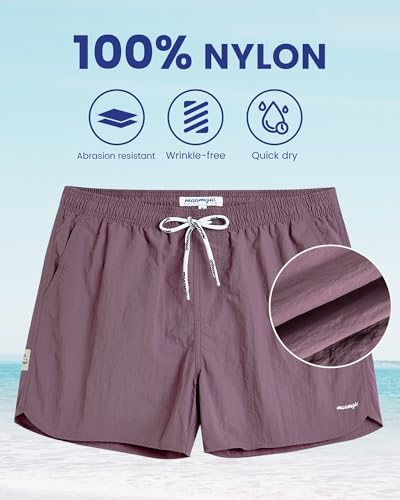 Image of maamgic Mens Swim Trunks 5 inch with Mesh Lining Quick Dry Bathing Suits for Men Swim Shorts Swimwear