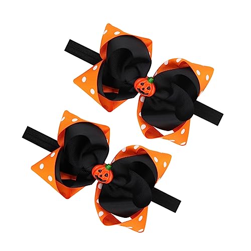 2pcs Halloween Headbands Elastic Soft Hairbands Creative Headdress for Newborn Hair Accessories for Party and Photos