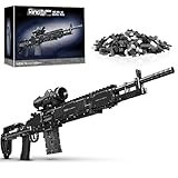 Technik Gewehr MK14 Klemmbausteine Set, Waffen 1606 Teile 1:1 Model Scharfschützengewehr Bausatz mit Schussfunktion, Pistole Gun Waffen Spielzeug Geschenke für Kinder Alter 12+