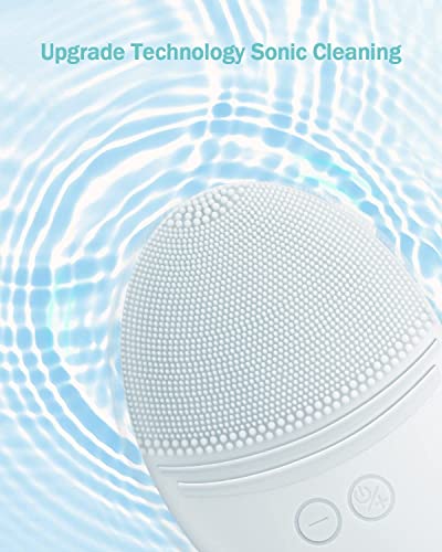 EZBASICS Escova de limpeza facial feita com silicone macio ultra higiênico, escova facial vibratória