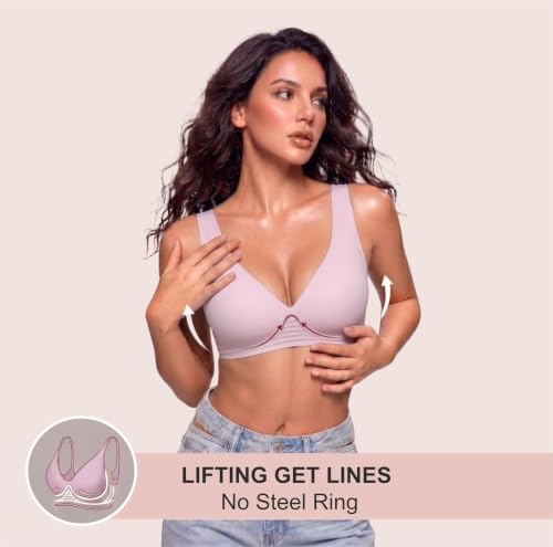 Image of Women's Pure Cotton Blend Lightly Padded Bra (Pack of 3) | Full Coverage Wirefree T-Shirt Bra | Soft Breathable Everyday Bra | Adjustable Straps | Comfortable Multicolor Bra