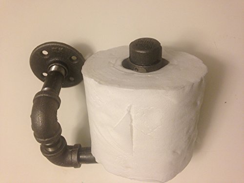 Industrial Black Pipe Toilet Paper Holder