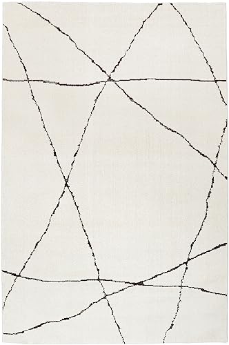 Oskui Carpets Hochwertiger Berber-Teppich Estella : Ivory Elphenbein mit dunklen Raute-Motiven, ohne...