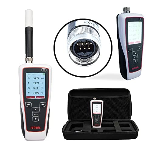 Monitor di temperatura e umidità (Intervallo: da -10 a 60 °C/da 14 a 140 °F) per strumentazione principale, HVAC, agricoltura e industria farmaceutica | Modello: ROTRONIC HP32 (con sonda)