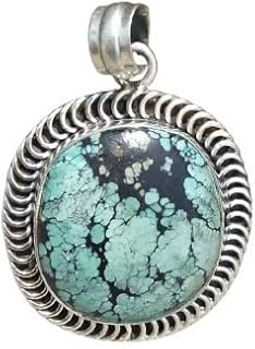 Natural Turquoise Gemstone Pendant, 925 Sterling Silver Pendant, Artisan Boho Pendant, Healing Crystal, Mermaid Pendant, December Birthstone, Blue Stone Pendant, Turquoise Jewelry, Anniversary Gift, Gift For Her