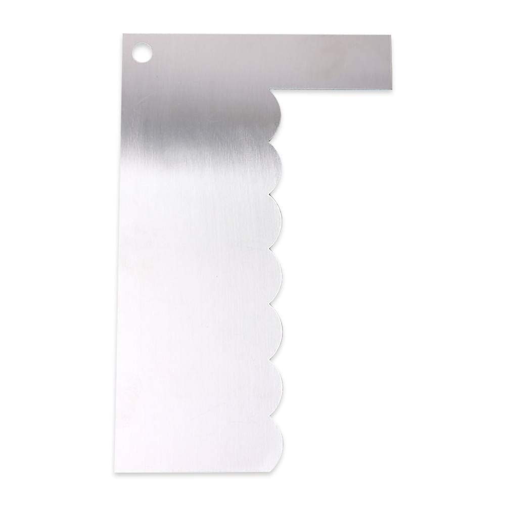 Inmindboom Stainless Steel Cake Scraper Cake Icing Fondant Smoother Edge Decorating Comb Cutter Sculpting Modeling Tool