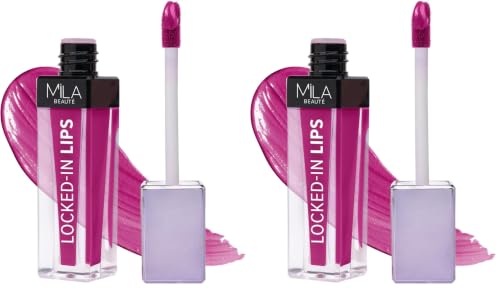 Image of Mila Beaute Locked In Lips Transfer Proof Liquid Lipstick | Lasts Upto 12 Hrs. | Highly Pigmented and Hydrating | Transfer Proof Formula with Hyaluronic Acid | Smooth Glide Application - (Pink Cola, 4.5 ml)
