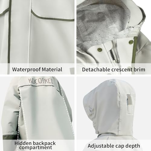 Image of KOCOTREE Lightweight Kids Raincoat Waterproof Outwear Breathable Rainwear for Boys, Girls