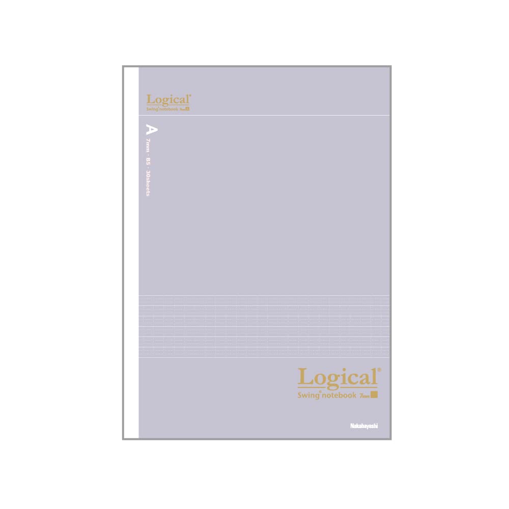 Nakabayashi NB518A-3P Logical Notebook, Semi-B5/A Ruled, 30 Sheets, Shiny Color, Pack of 3      Unknown Binding