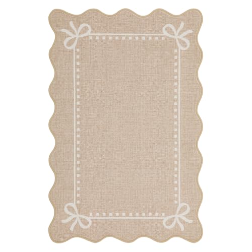 Tapete decorativo Garvee 2x3 beige y marrón miniatura 4