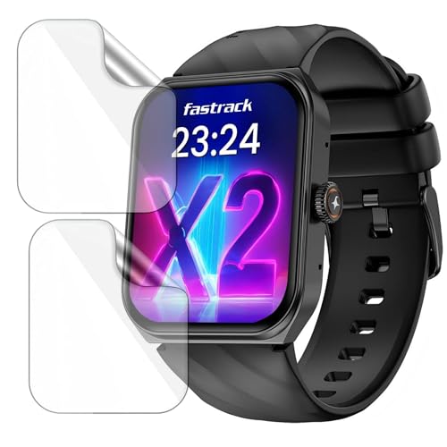 Image of 2 Pack| Smartwatch Screen Protector for Fastrack New Limitless X2 |1.91 inch| | Flexible TPU Film, 9H Scratch Resistant, Bubble Free Installation - Not Tempered Glass