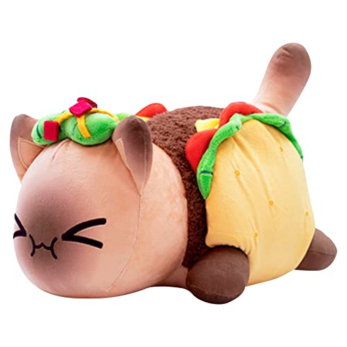 Juguete de peluche para gatos Aphmau gato Plushie lindo relleno abrazando almohada festival regalo de cumpleaños para niños fans Cover