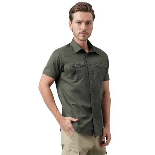 Image of Woodland Men Cotton Regular Fit Casual and Comfortable Shirts