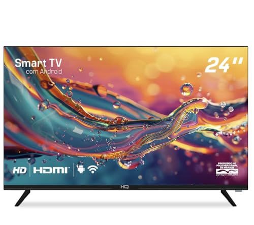 Smart TV HQ 24" HD tela sem bordas Android 12 design slim HQS24NK...