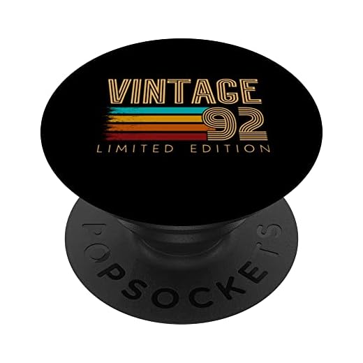 1992 Cumpleaños Vintage 92 PopSockets PopGrip Intercambiable