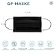 Medizinisch Type IIR Norm EN14683 zertifizierte Mundschutzmasken OP Masken 3-lagig Mundschutz Gesichtsmaske Einwegmaske BFE ≥ 98% surgical mask (50 Einheiten (1 Stück), Schwarz, 50)