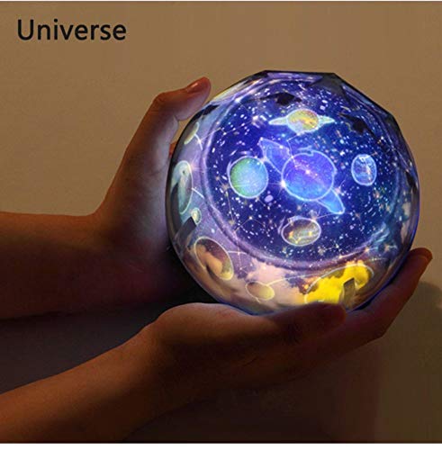 Luces De La Noche Estrellada Luces De La Noche Planeta Proyector Mágico Universo Terrestre Luces Led Colorido Estrella De Centelleo Giratorio Proyector Niños Bebé Regalos De Navidad, B