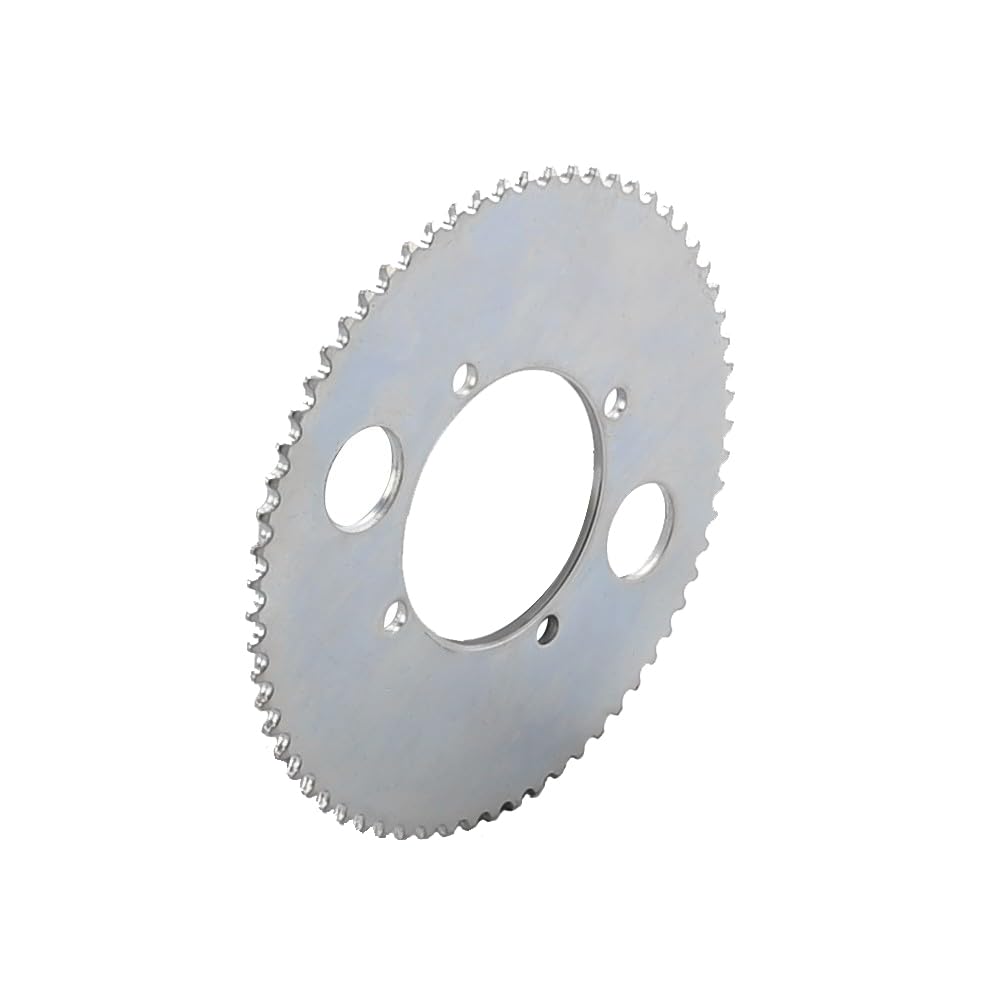 65T 54mm Rear Sprocket with 25H 136 Links Chain for 43cc 47cc 49cc Electric and Petrol Scooter Razor eBike Dirt Pit Bike Pocket Bike Mini Go Kart ATV Quad Buggy Dune Lawn Mower Four Wheeler (Gold)