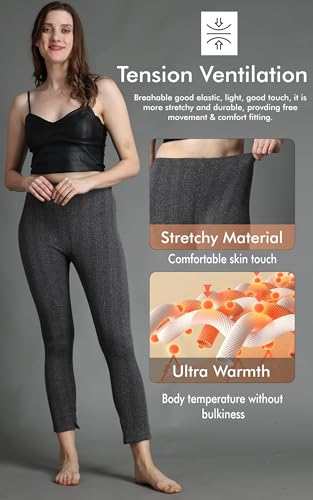 Image of Wearslim Women's Cotton Thermal Underwear Set, Thermal Sleeveless Camisole and Pant Set, Round Neck Tank Tops & Bottom Soft Warmer