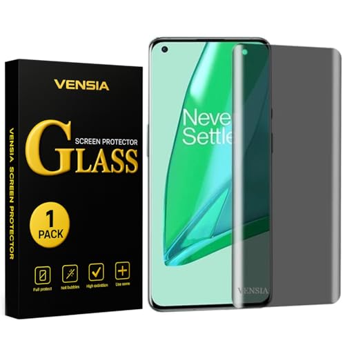 Image of Privacy UV Tempered Glass Screen Protector for OnePlus 10 Pro (6.7 Inch) - Anti-Spy, 9H Hardness, Scratch-Resistant, 100% Fingerprint Working, Easy Installation