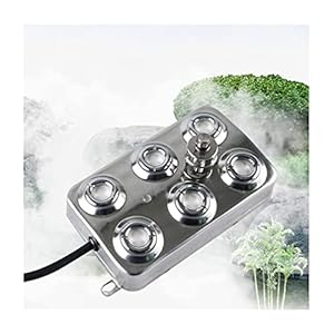 Mist Maker Fogger met Waterdichte Voeding, 6/10/12 Hoofd Ultrasone Mist Luchtbevochtiger 304 Roestvrij staal met…