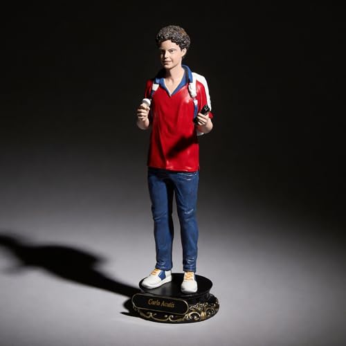 Estatua Bendito Carlo Acutis 7 Pulgadas Resina Pintada miniatura 4