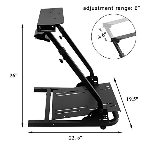 JIE JIN Racing Wheel Stand Steering Wheel Stand Gaming Cockpit Height Adjustable Foldable Gaming Rac