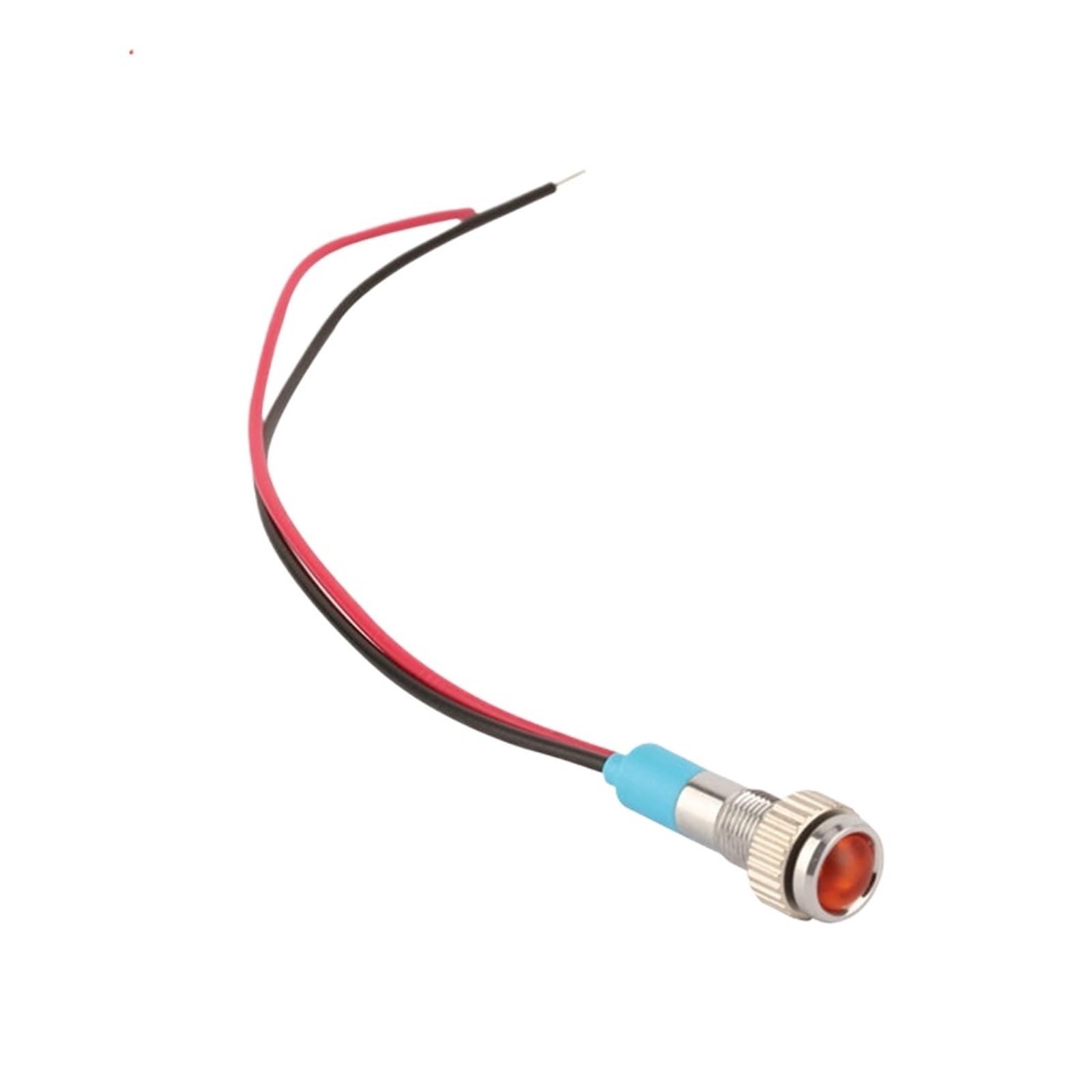 20 sztuk diod LED z metalową głowicą kulową 8 mm, 3-220 V, wysoka jasność, z kablem 150 mm (białe światło, 110 V)