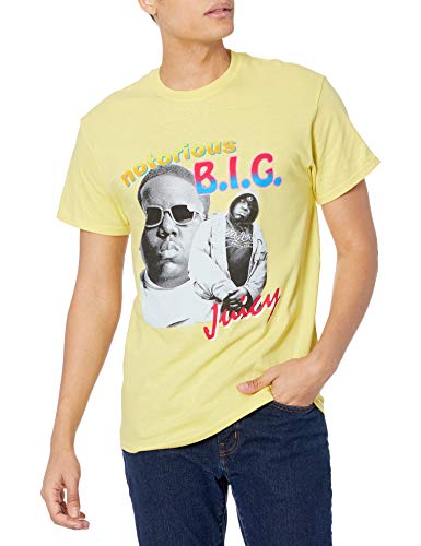 The Notorious B.I.G Men's Juicy Sunglasses T-Shirt, Yellow, Large