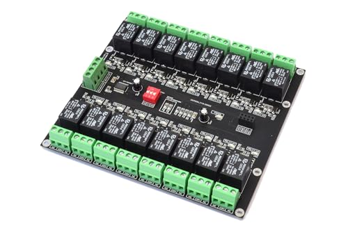 Module relais I2C 16 canaux pour Arduino et Raspberry Pi avec indicateurs LED et puce PCF8575
