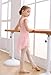 MdnMd Girls Dance Ballet Leotards Dresses for Toddler Ballerina Outfit Skirt Hollow Knot Back Flutter Sleeve (Ballet Pink, 4-6 Years)