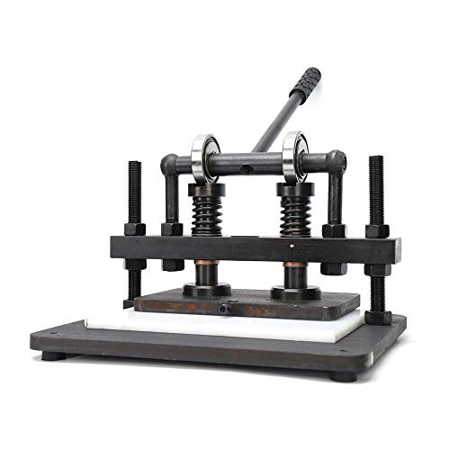 Image of 38x31cm Leather Cutting Machine, Manual Die Cutter Heavy Duty Leather Embossing Machine Hand Press Mold Mould Leather Die Cut Leather Craft Cutting Machine for Various Materials DIY